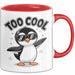 Pinguin Tier Tasse Geschenkidee Zu Cool für Vogel Fans Rot Trendation