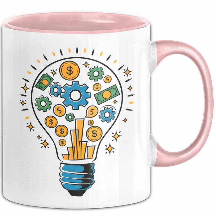 Unternehmer Tasse Geschenk Lustige Geschenkidee Spruch Für Business Träumer Rosa Trendation