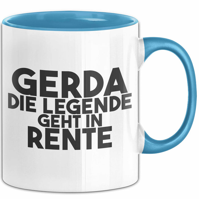 Gerda Tasse Gerda – Die Legende Geht In Rente Geschenk