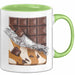 Schokoladenliebhaber Tasse Geschenkidee für Naschkatzen Grün Trendation