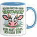 Fleischliebhaber Vegetarier Tasse Geschenk Lustige Geschenkidee Spruch Ich Bin Second Hand Vegetarier Blau Trendation