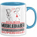 Musikliebhaber Geschenk Tasse Ich Bin Musikliebhaber Aber Sag Doch Einfach Superheld Lustige Geschenkdiee für Musikliebhaber Kaffee-Becher Blau Trendation
