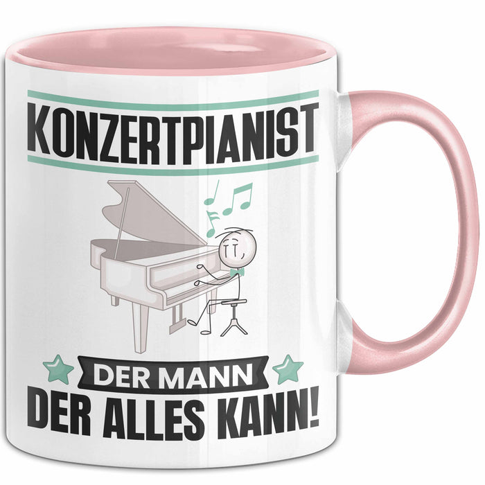 Konzertpianist Tasse Geschenk für Konzertpianist Der Mann Der Alles Kann Geschenkidee zum Geburtstag Rosa Trendation