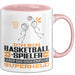 Basketballspieler Geschenk Tasse Ich Bin Basketballspieler Aber Sag Doch Einfach Superheld Lustige Geschenkdiee für Basketballspieler Kaffee-Becher Rosa Trendation
