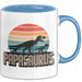 Papa Vatertag Tasse Becher Geschenk Lustige Geschenkidee Spruch Papasaurus Dinosaurier Blau Trendation
