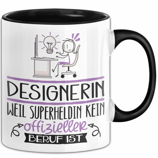 Designerin Geschenk Tasse Lustiger Spruch Designerin Weil Superheldin Kein Offizieller Beruf Ist Geschenkidee Trendation