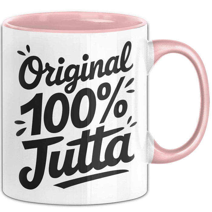 Jutta Tasse Geschenk Original 100% Jutta Geschenkidee Geburtstag Rosa Trendation