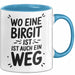 Birgit Tasse Geschenk Wo Eine Birgit Ist Ist Auch Ein Weg Geschenkidee Becher mit Name Blau Trendation