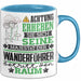 Wanderführer Geschenk Tasse Lustiger Spruch Erheben Sie Sich Der Wanderführer Betritt den Raum Blau Trendation