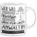 Anwältin Tasse Geschenk Spruch Wer Will Schon Prinzessin Sein Wenn Man Auch Anwältin Sein Kann Weiß Trendation