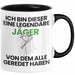 Jäger Geschenk Tasse Lustige Geschenkidee Geburtstag für Jäger Ich Bin Dieser Legendäre Jäger Von Dem Alle Geredet Haben Kaffee-Becher Schwarz Trendation