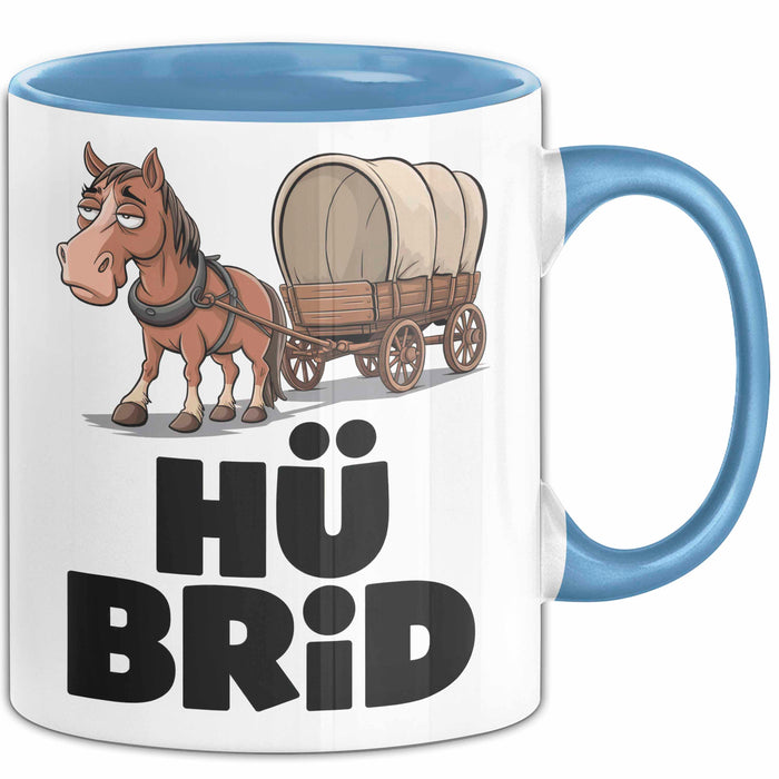 Sarkastische Pferde Tasse Geschenk Lustige Geschenkidee Spruch Hü Brid Blau Trendation