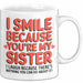 Schwester Tasse Geschenk I Smile Because Youre My Sister Geschenkidee Weiß Trendation
