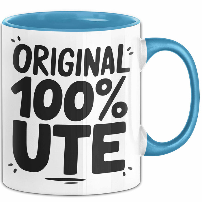 Ute Tasse Geschenk Original 100% Ute Geschenkidee Geburtstag Blau Trendation