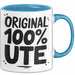 Ute Tasse Geschenk Original 100% Ute Geschenkidee Geburtstag Blau Trendation