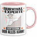 Survival-Experte Tasse Geschenk für Survival-Experte Der Mann Der Alles Kann Geschenkidee zum Geburtstag Rosa Trendation