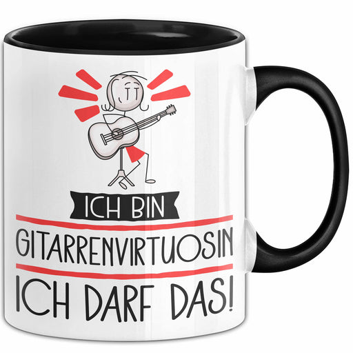 Geschenk für Gitarrenvirtuosin Tasse Lustige Geschenkidee Geburtstag Ich Bin Gitarrenvirtuosin Ich Darf Das Trendation