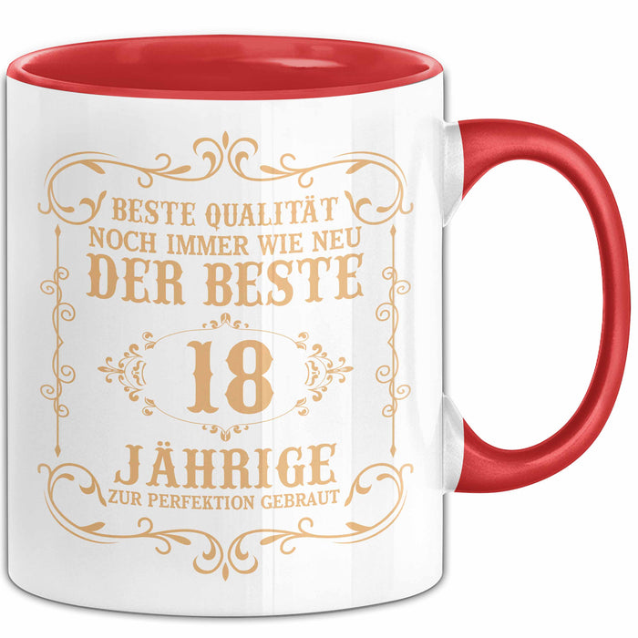 18er Geburtstag Geschenk Männer Vater Mann Noch Immer Der Beste 18-Jährige Zur Perfektion Gebraut Opa Rot Trendation
