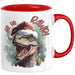 Weihnachten Tasse Dinosaurier Geschenkidee Ho Ho Rawr Jungs Jungen Geschenkidee Kaffeebecher Rot Trendation
