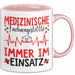 Medizinischer Assistent Arzt Tasse Geschenk Lustige Geschenkidee Spruch Medizinische Fachangestellte Immer Im Einsatz Rosa Trendation