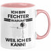 Fechter Geschenk Tasse Lustiger Spruch Ich Bin Fechter Warum Weil Ich Es Kann Geschenkidee Bester Fechter Geburtstag Kaffee-Becher Rosa Trendation