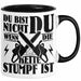 Waldarbeiter Geschenk Tasse Du Bist Nicht Du Wenn Die Kette Stumpf Ist Holz-Arbeiter Kettensäge Kaffee-Becher Schwarz Trendation