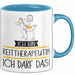 Geschenk für Reittherapeutin Tasse Lustige Geschenkidee Geburtstag Ich Bin Reittherapeutin Ich Darf Das Blau Trendation
