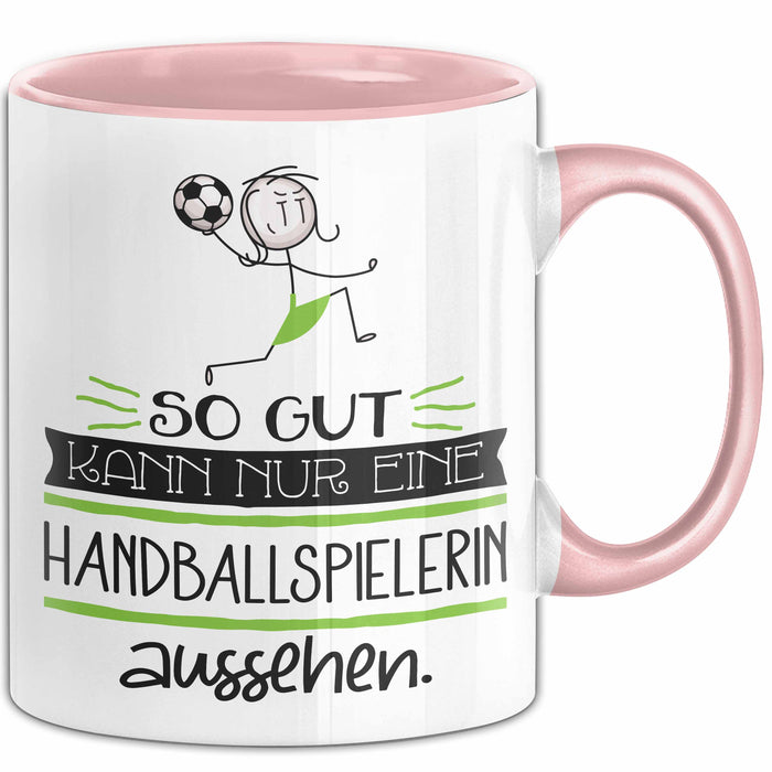 Handballspielerin Geschenk Tasse So Gut Kann Nur Eine Handballspielerin Aussehen Geschenkidee Geburtstag Weihnachten Lustig Rosa Trendation