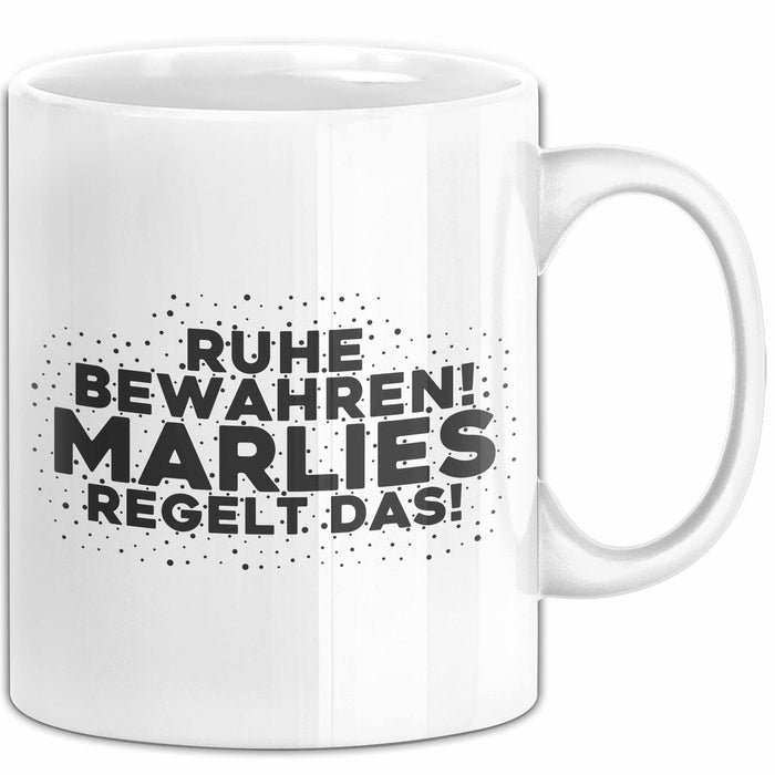 Marlies Tasse Ruhe Bewahren! Marlies Regelt Das! Geschenk