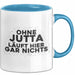Jutta Tasse Ohne Jutta Laeuft Hier Gar Nichts Geschenk Blau Trendation