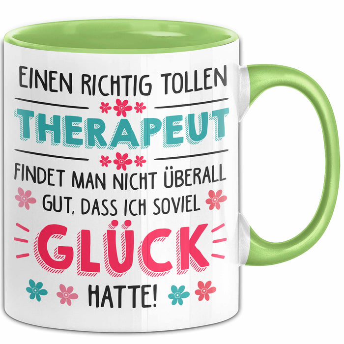 Physiotherapeut Physiotherapie Tasse Geschenk Lustige Geschenkidee Spruch Eine Richtig Tolle Therapeut Findet Man Nicht Überall Grün Trendation