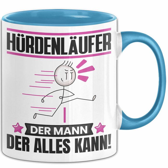 Hürdenläufer Tasse Geschenk für Hürdenläufer Der Mann Der Alles Kann Geschenkidee zum Geburtstag Blau Trendation