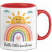 Baby Geburt Neue Eltern Tasse Geschenk Lustige Geschenkidee Spruch Hallo Kleiner Sonnenschein Rot Trendation