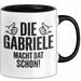 Gabriele Tasse Geschenk Die Gabriele Macht Dat Schon Geschenkidee Becher mit Name Schwarz Trendation
