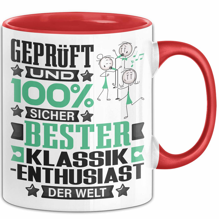 Klassik-Enthusiast Geschenk Lustiger Spruch für Klassik-Enthusiast Geschenkidee Bester Klassik-Enthusiast Der Welt Rot Trendation