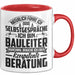 Bauleiter Tasse Geschenk Natürlich Führe Ich Selbstgespräche Baustellen-Leiter Rot Trendation