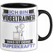 Vogeltrainer Tasse Geschenk für Vogeltrainer Geburtstag Lustiger Spruch Kaffee-Becher Was Ist Deine Superkraft Schwarz Trendation