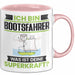 Bootsfahrer Tasse Geschenk für Bootsfahrer Geburtstag Lustiger Spruch Kaffee-Becher Was Ist Deine Superkraft Rosa Trendation