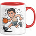 Basketballspieler Tasse Geschenkidee für Basketball Fans Rot Trendation