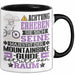 Mountainbike-Guide Geschenk Tasse Lustiger Spruch Erheben Sie Sich Der Mountainbike-Guide Betritt den Raum Schwarz Trendation