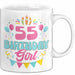 55. Geburtstag Tasse Frauen Mädchen Geschenkidee Lustig 55 Birthday Girl Lustiger Spruch Mutter Mama Weiß Trendation