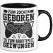 Zocker Gamer Tasse Geschenk Zum Zucken Geboren Zum Arbeiten Gezwungen Geschenkidee Trendation
