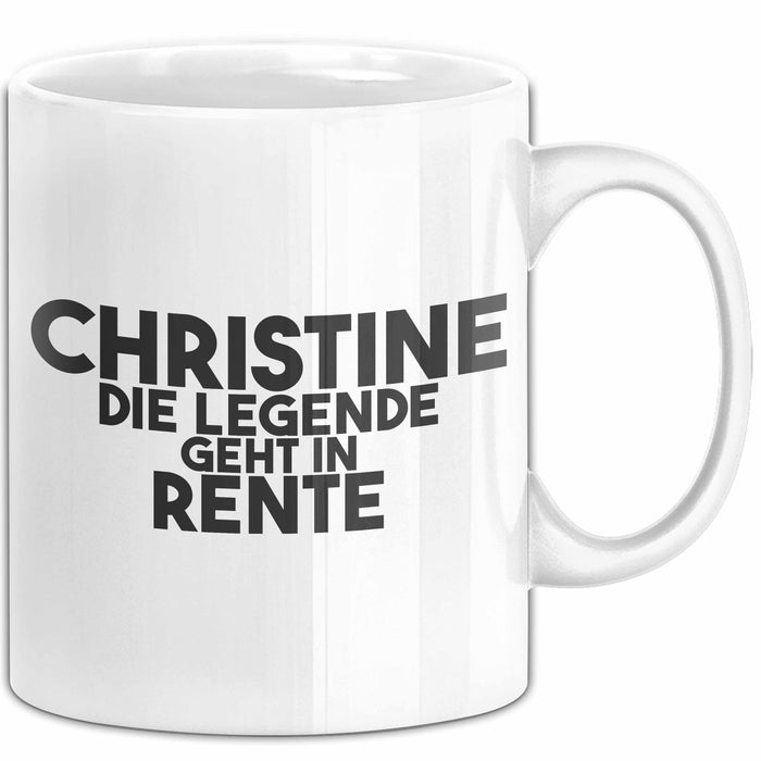 Christine Tasse Christine – Die Legende Geht In Rente Geschenk