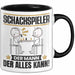 Schachspieler Tasse Geschenk für Schachspieler Der Mann Der Alles Kann Geschenkidee zum Geburtstag Schwarz Trendation
