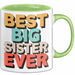 Big Sister Ältere Geschwister Schwestern Tasse Becher Geschenk Lustige Geschenkidee Spruch Die Beste Big Sister Aller Zeiten Grün Trendation