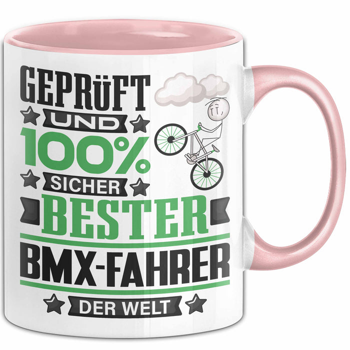 BMX-Fahrer Geschenk Lustiger Spruch für BMX-Fahrer Geschenkidee Bester BMX-Fahrer Der Welt Rosa Trendation