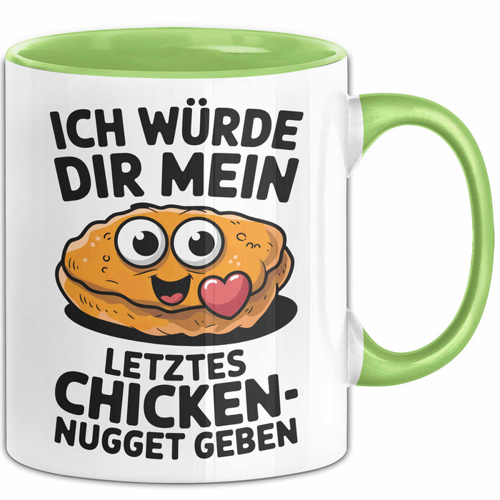 Ehemann Ehefrau Paare Jahrestag Tasse Geschenk Lustige Geschenkidee Spruch Ich Würde Dir Mein Letztes Chicken Nugget Geben Grün Trendation