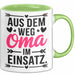 Oma Großmutter Tasse Becher Geschenk Lustige Geschenkidee Spruch Aus Dem Weg Oma Im Einsatz Grün Trendation