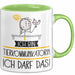 Geschenk für Tierkommunikatorin Tasse Lustige Geschenkidee Geburtstag Ich Bin Tierkommunikatorin Ich Darf Das Grün Trendation
