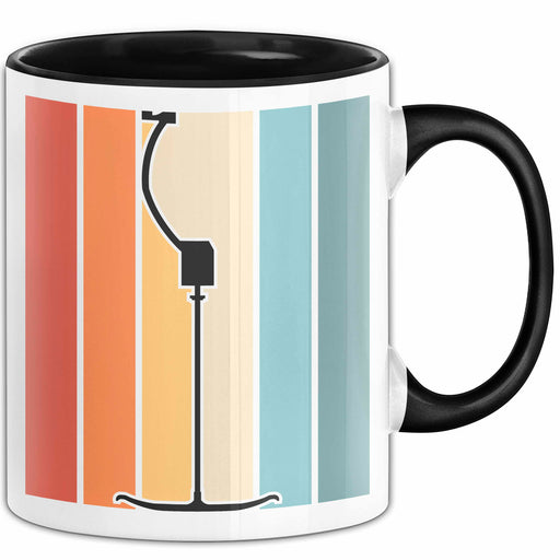 Ski Tasse Geschenk Grafik Skilift Becher Schwarz Trendation